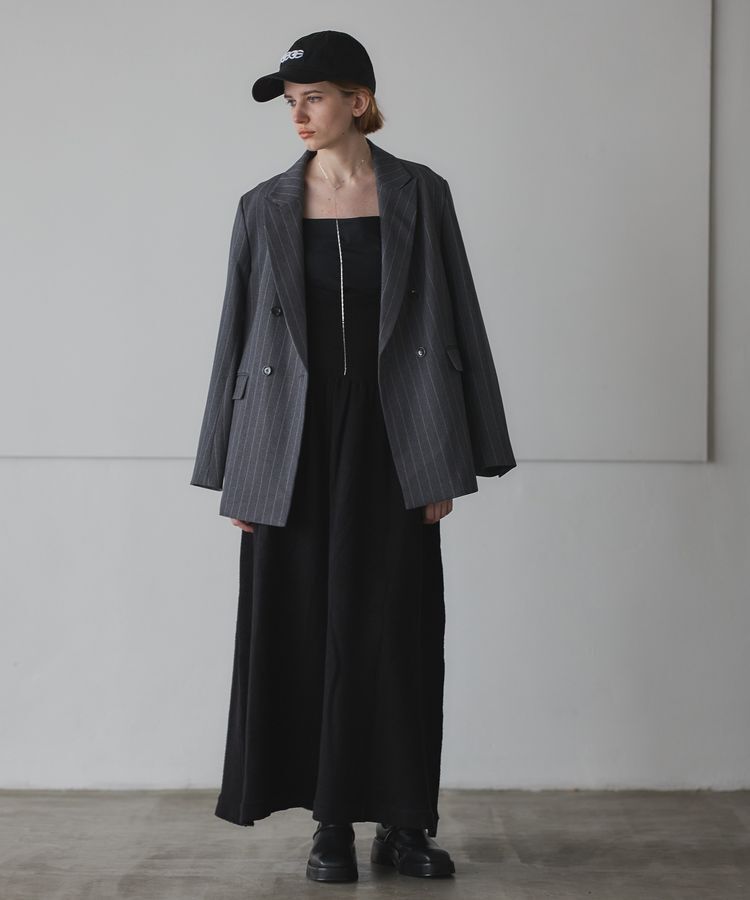 GARAGE OF GOOD CLOTHING「リブウエストジャンパースカート」|オールインワン|Black