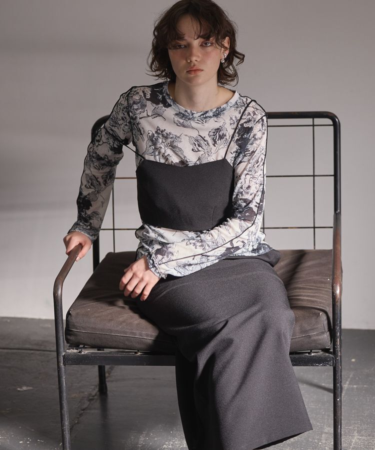 GARAGE OF GOOD CLOTHING「【日本製】フラワープリントクルーネックプルオーバー」|Tシャツ・カットソー|