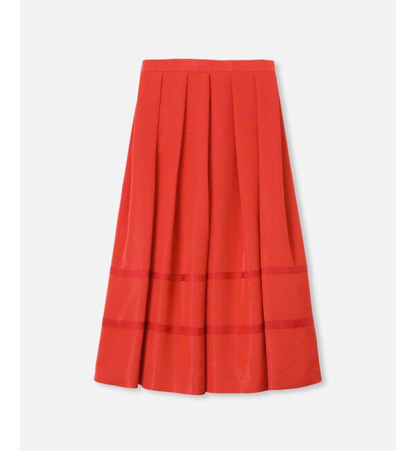 LOULOU WILLOUGHBY「【LOULOU WILLOUGHBY】リボントリミングタックスカート」|フレア|