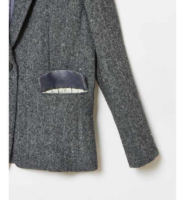 allureville「【セットアップ対応可能】ヘリンボンツイードテーラードジャケット」|テーラードジャケット|