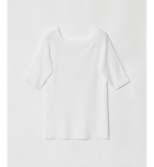 allureville「2WAY ネック5分袖プルオーバー」|ニット・セーター|