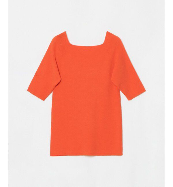 allureville「2WAY ネック5分袖プルオーバー」|ニット・セーター|