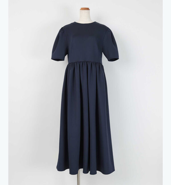 ur's「【yukiさんコラボアイテム】ボンディングパフスリーブギャザーフレアワンピース」|ワンピース|