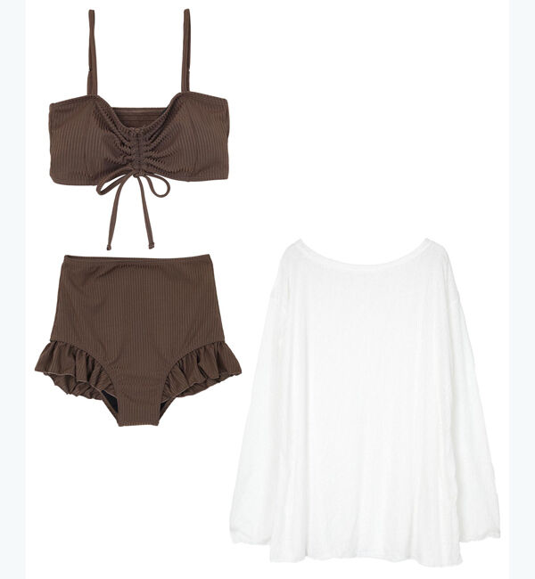 SEA DRESS「シアートップス付ビキニ/セット水着」|ビキニ|