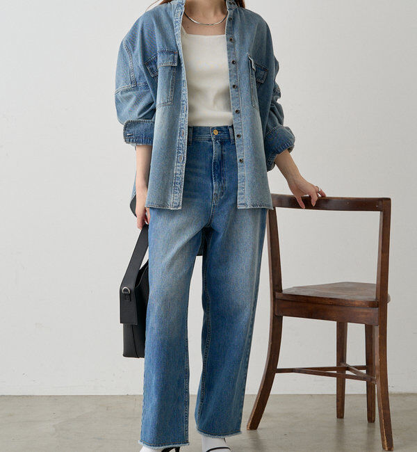 「《リバイバル》【低身長/高身長対応】タテストレッチ足長デニムパンツ」|その他|