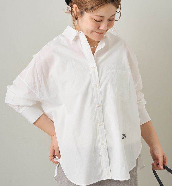  「リヨセルコットンオーバーシャツ」|シャツ・ブラウス|オフホワイト