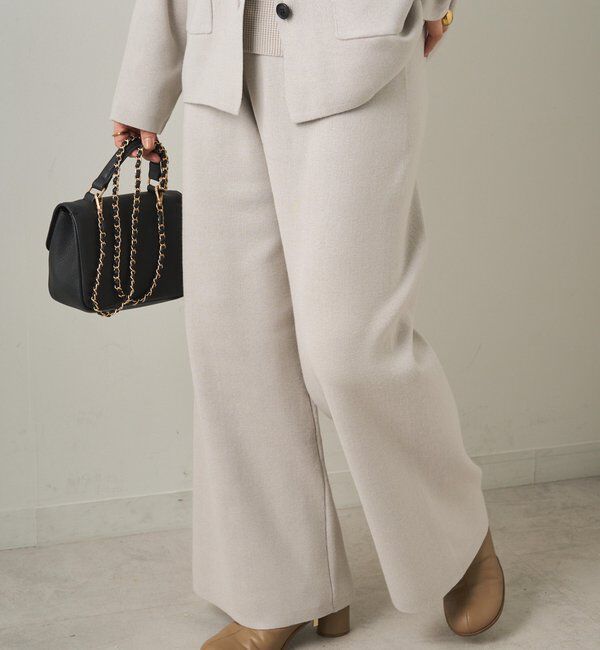  「【3点セット】ワッフルスクエアタンク＆Vネックカーデ+ワイドパンツセットアップ」|カーディガン|