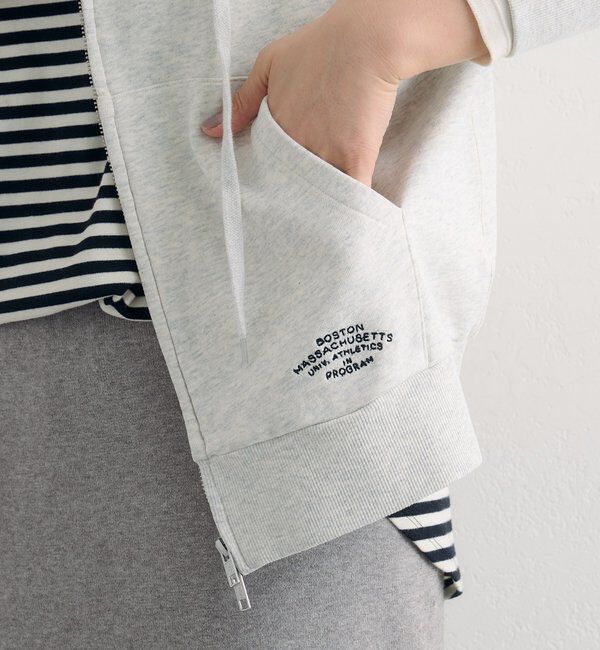  「ダブルジップ裏毛スウェットパーカー」|カーディガン|