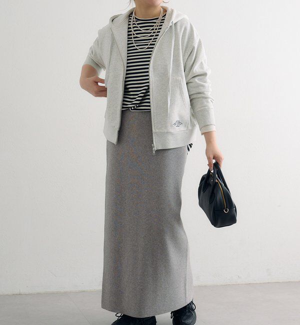  「ダブルジップ裏毛スウェットパーカー」|カーディガン|