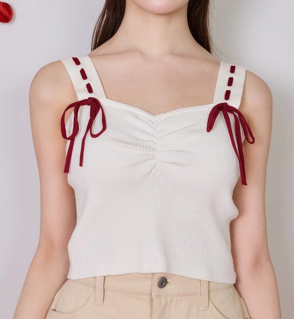  「【Heart collection】ハートボタンビスチェセットカーディガン」|ニット・セーター|