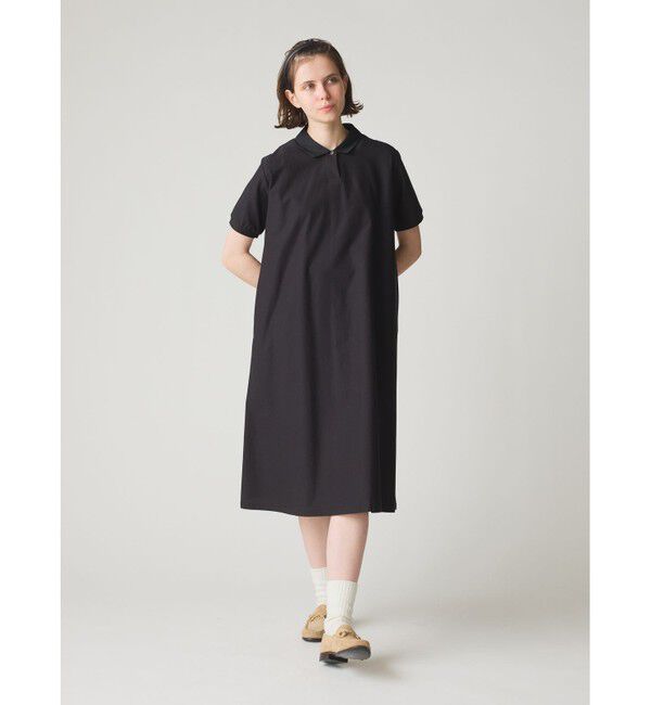 MidiUmi「MidiUmi ポロフレアワンピース」|ワンピース|ブラック