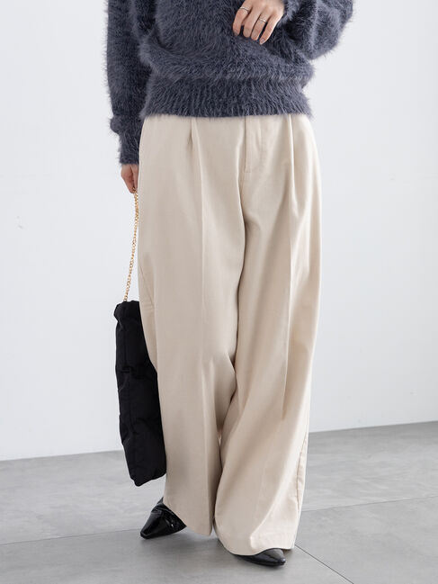 Te chichi「ソフトコーデュロイワイドパンツ」|その他|