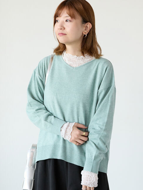 Lugnoncure「もちもちVネックニット」|ニット・セーター|