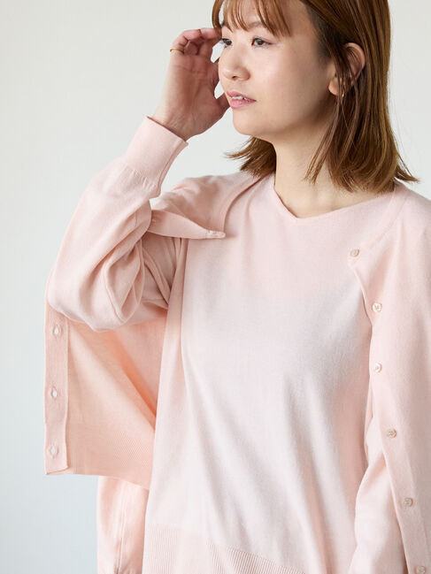 Lugnoncure「もちもちVネックニット」|ニット・セーター|ピンク