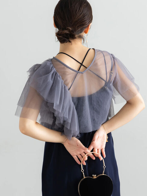 Te chichi「【セレモニーアイテム】チュールフリルレイヤードボレロ」|シャツ・ブラウス|