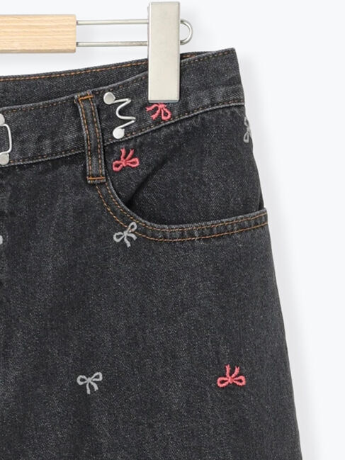 Samansa Mos2「【M/Lサイズ】ホックタックデニムパンツ」|その他|