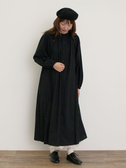 Samansa Mos2「はおり切り替えレースワンピース」|ワンピース|ブラック