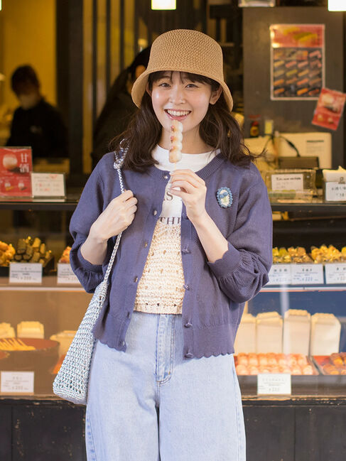 Samansa Mos2「【ゆべし&times;Samansa Mos2】ブローチ付2WAYニット」|カーディガン|