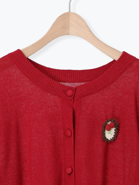 Samansa Mos2「【ゆべし&times;Samansa Mos2】ブローチ付2WAYニット」|カーディガン|