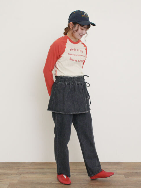 Samansa Mos2「シアーラグランロゴTシャツ」|Tシャツ・カットソー|