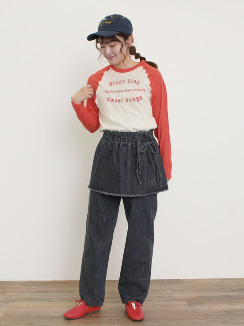 Samansa Mos2「シアーラグランロゴTシャツ」|Tシャツ・カットソー|