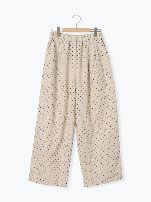 Samansa Mos2「【M/Lサイズ】ドット柄ストレートパンツ」|その他|