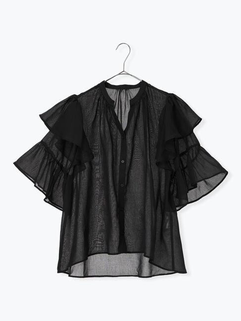 sm2rhythm「ボイルラッフルブラウス」|シャツ・ブラウス|
