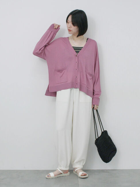 Samansa Mos2 blue「マルチボーダータンク」|Tシャツ・カットソー|