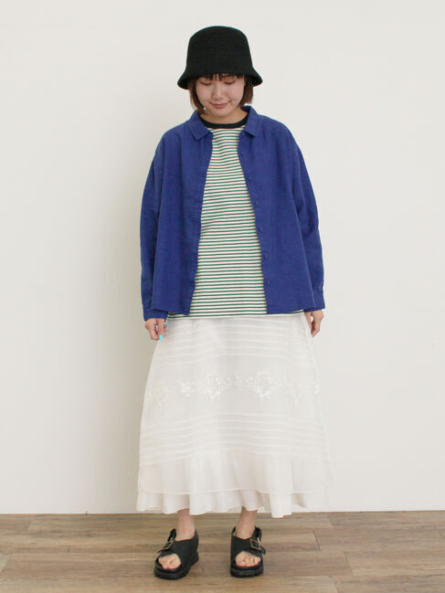 Samansa Mos2「カス残しマルチボーダーTシャツ」|Tシャツ・カットソー|