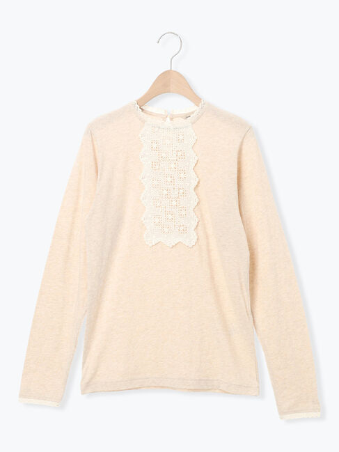 Samansa Mos2「パーツレース貼りカットソー」|Tシャツ・カットソー|