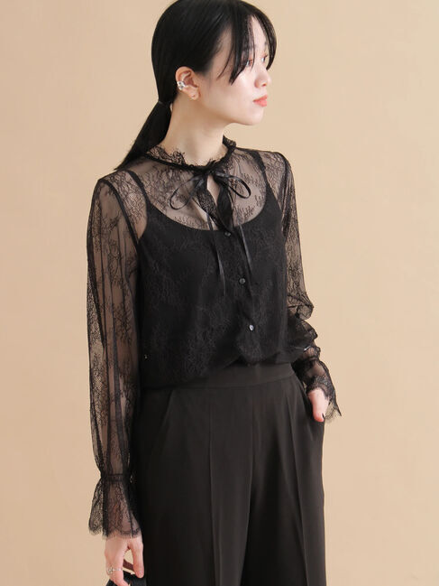 sm2rhythm「レースボウタイブラウス」|シャツ・ブラウス|