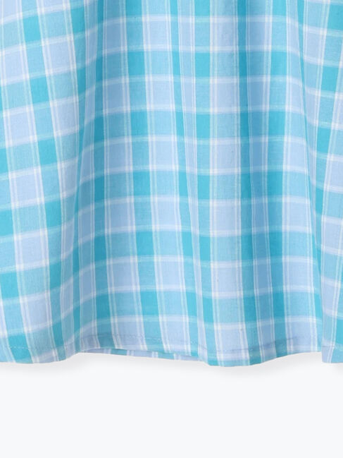 Samansa Mos2 Lagom「シャーリングネックチェックワンピース」|ワンピース|