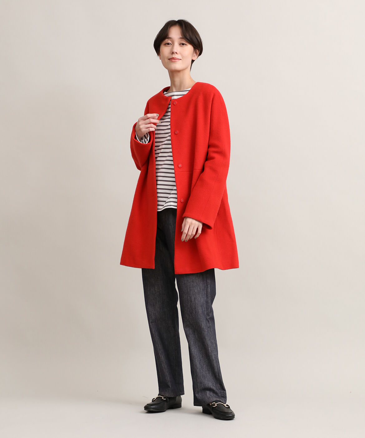 DAY by DAY it&rsquo;s international「ノーカラーコート《Super110's Wool》」|ピーコート|