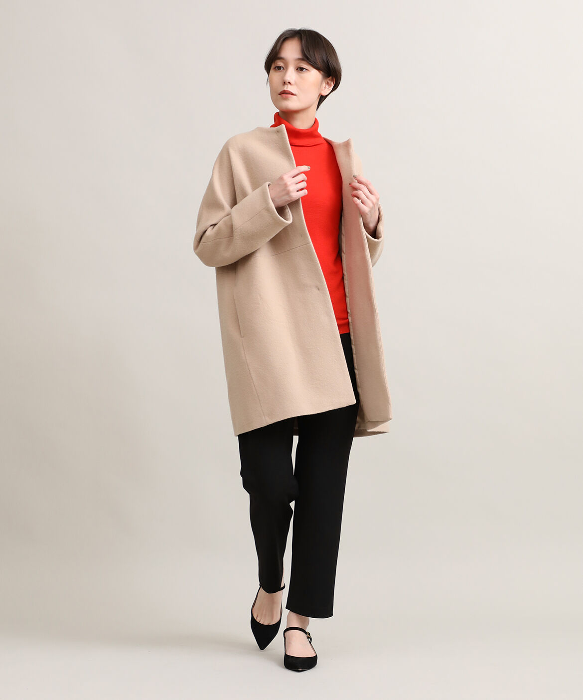 DAY by DAY it&rsquo;s international「ノーカラーコート《Super110's Wool》」|ピーコート|