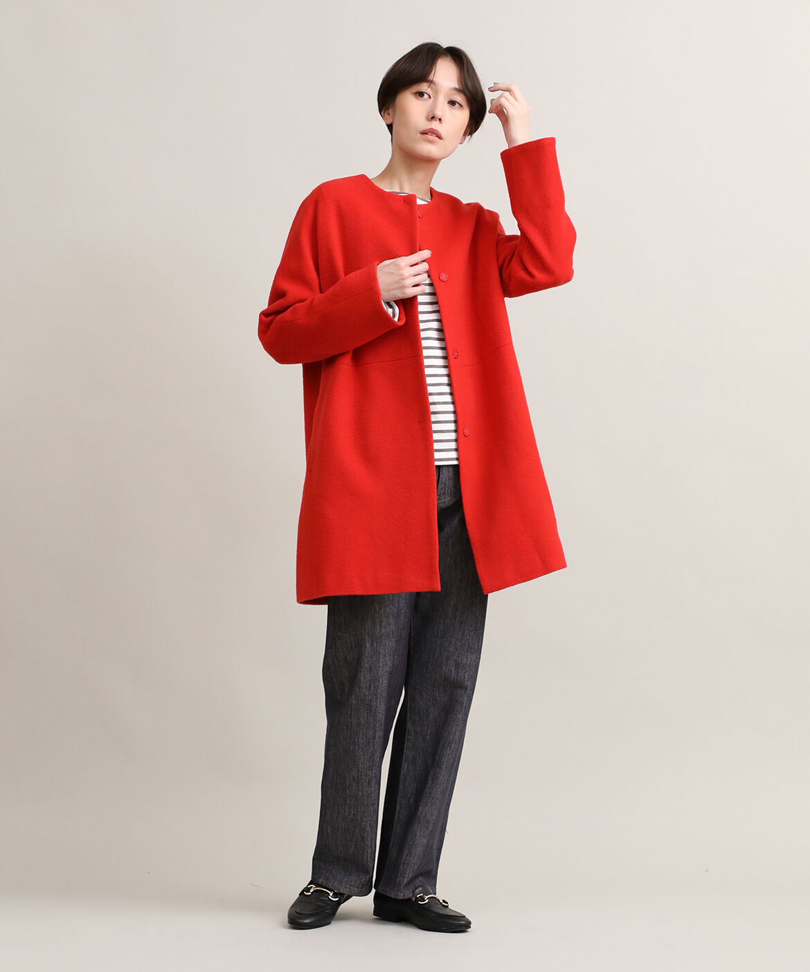 DAY by DAY it&rsquo;s international「ノーカラーコート《Super110's Wool》」|ピーコート|