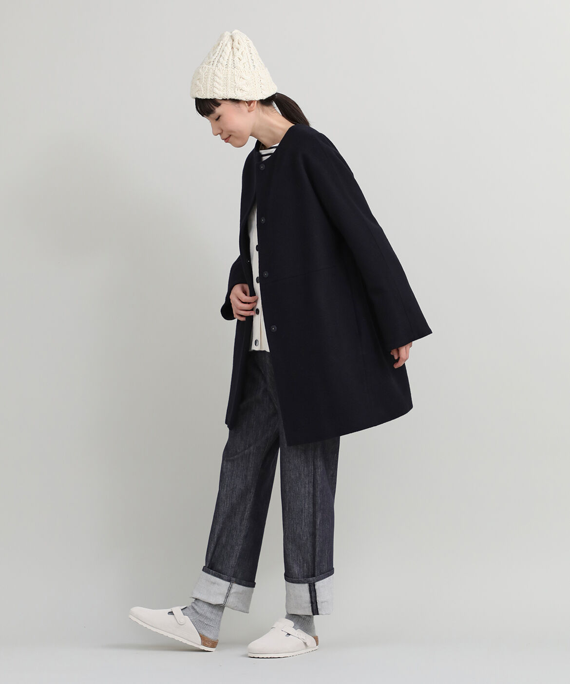 DAY by DAY it&rsquo;s international「ノーカラーコート《Super110's Wool》」|ピーコート|