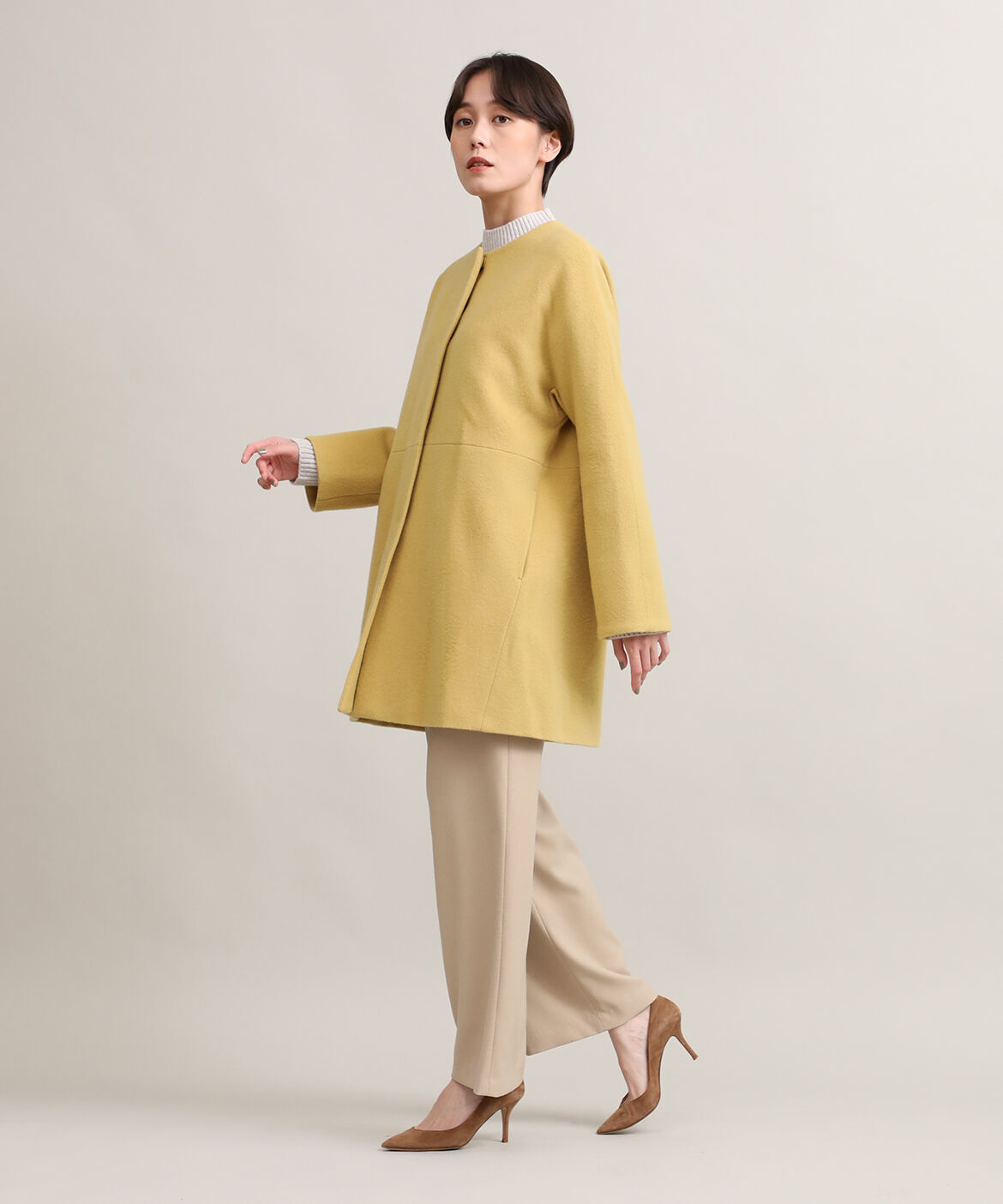 DAY by DAY it&rsquo;s international「ノーカラーコート《Super110's Wool》」|ピーコート|