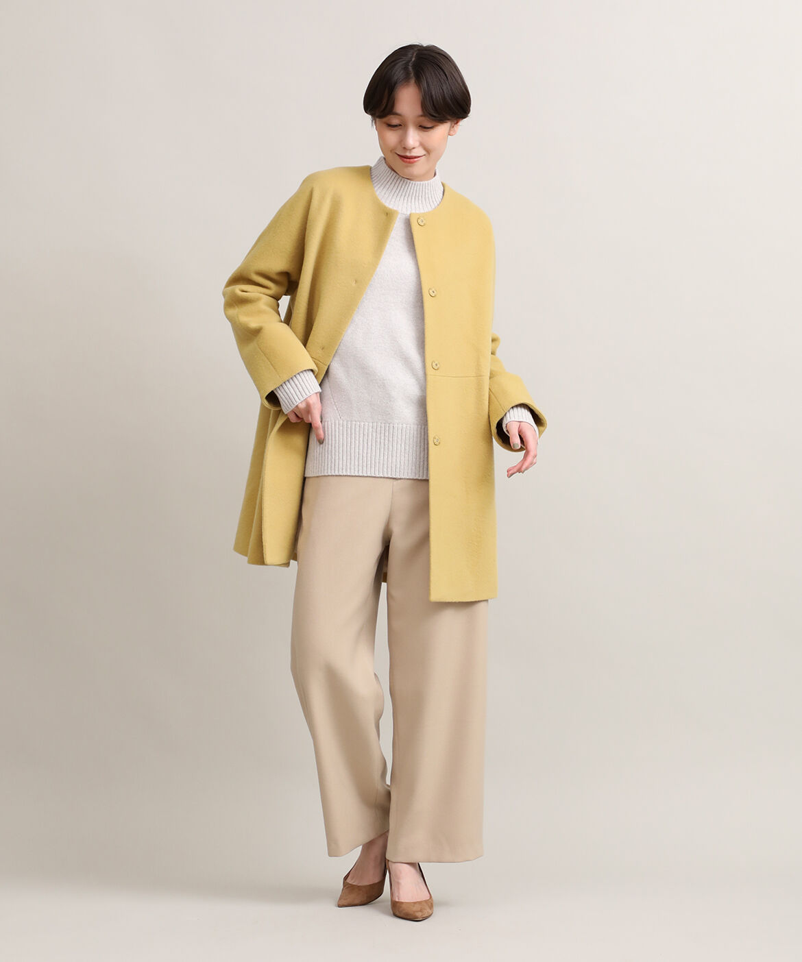 DAY by DAY it&rsquo;s international「ノーカラーコート《Super110's Wool》」|ピーコート|