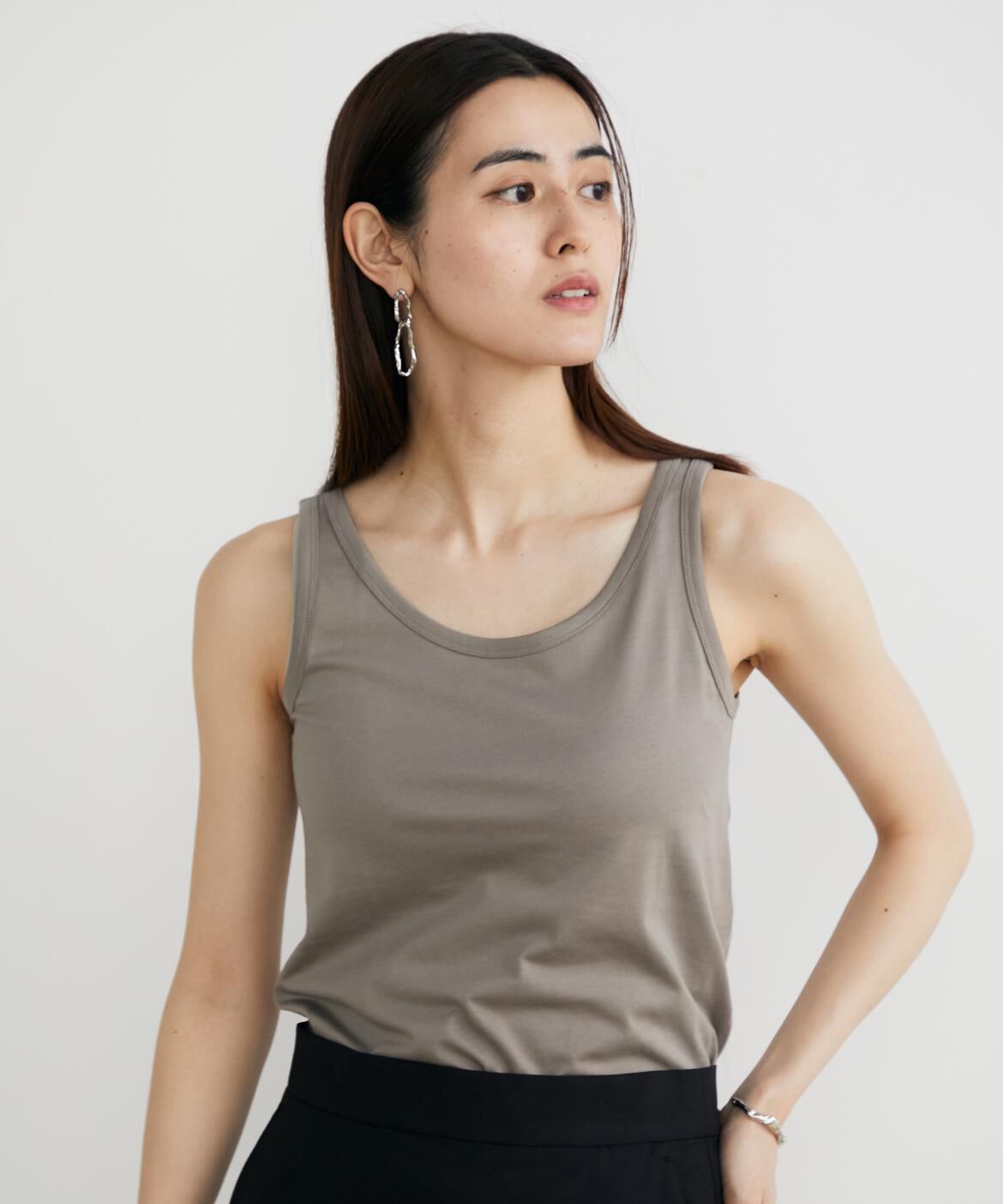 INED「タンクトップ《スビン綿MIX天竺/A-GIRL&rsquo;S 》」|タンクトップ|ミディアムグ 2