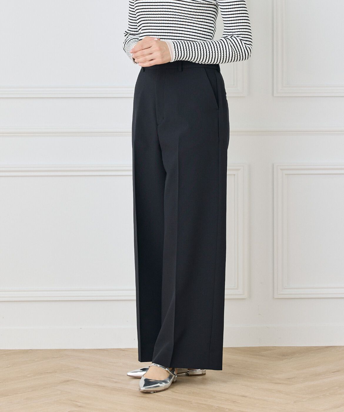 INED「美脚ワイドパンツ」|その他|ブラック