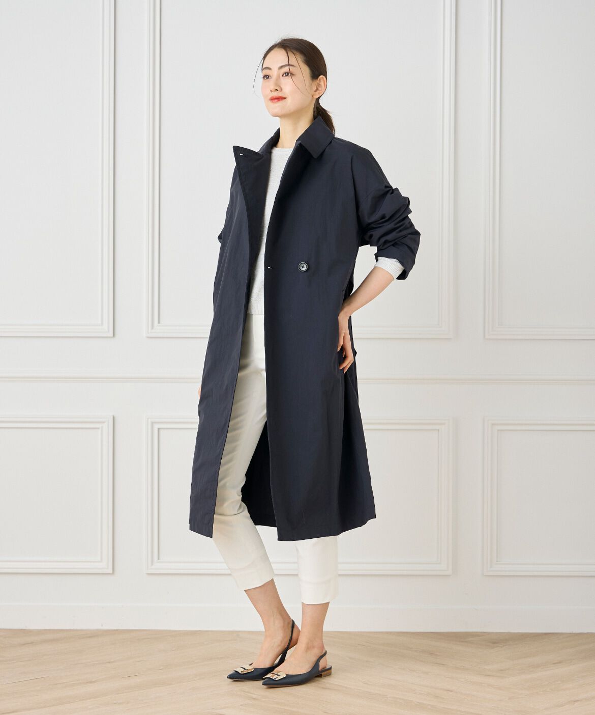 7-IDconcept.「ナイロンタッサートレンチコート」|トレンチコート|