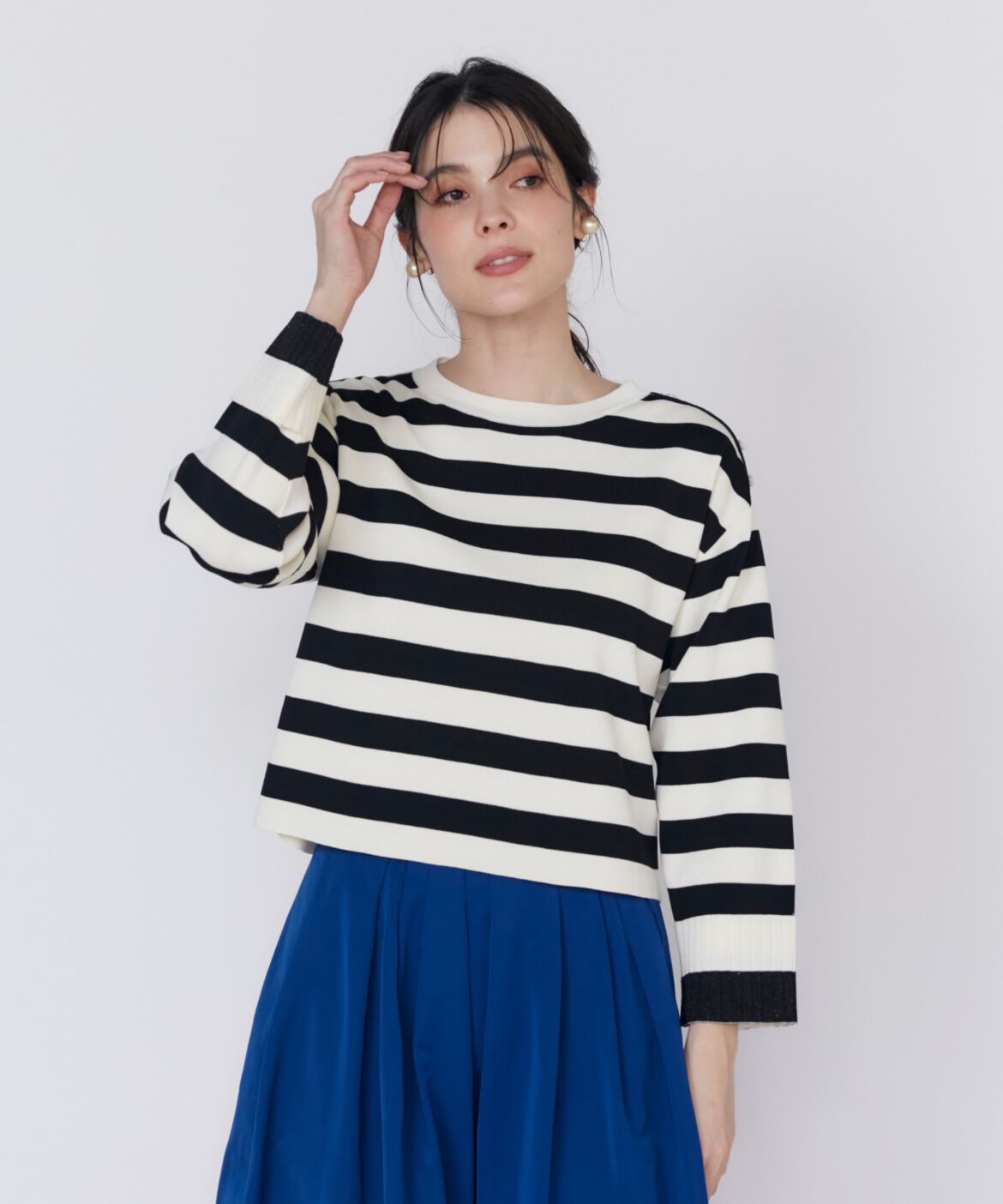 Maglie le cassetto「ラメ配色プルオーバーニット」|ニット・セーター|