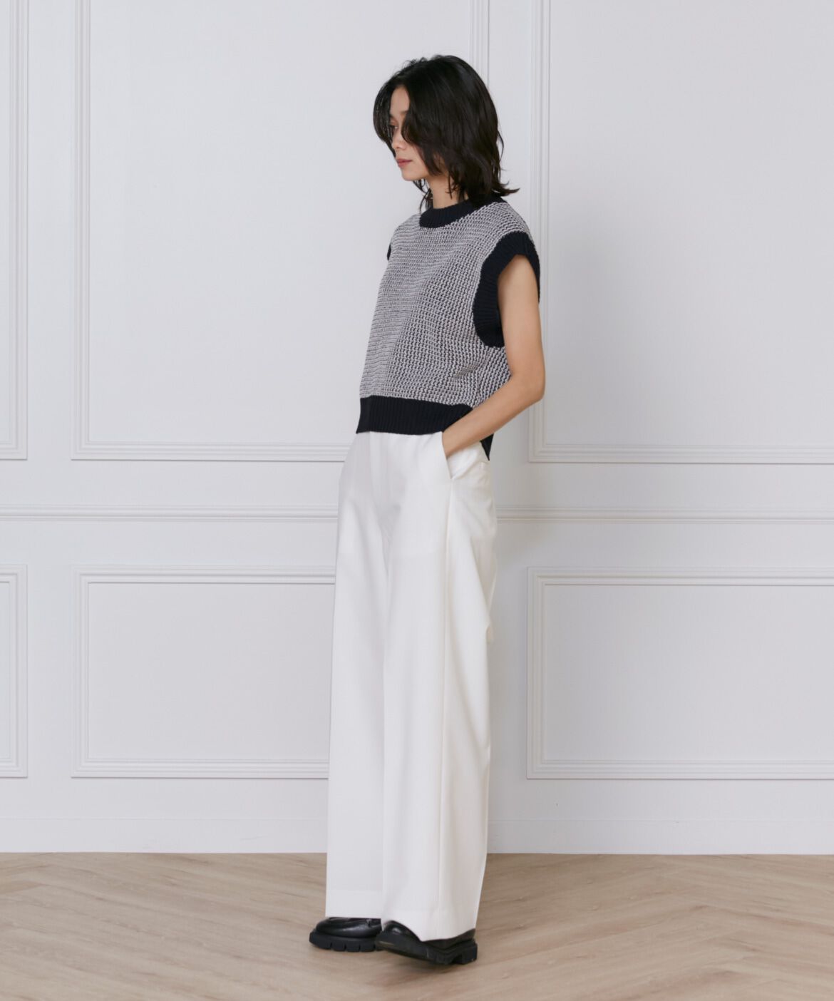 INED「ノースリーブプルオーバーニット　《YVON》」|ニット・セーター|