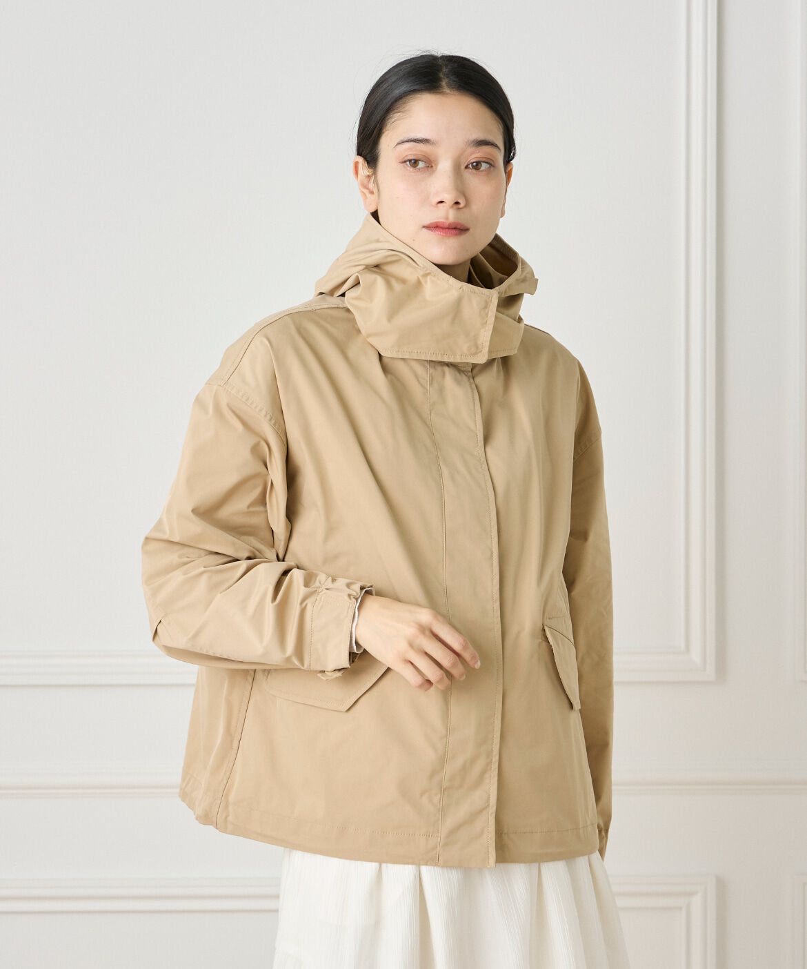 INED「《大きいサイズ》ショートモッズコート」|ミリタリー・モッズコート|