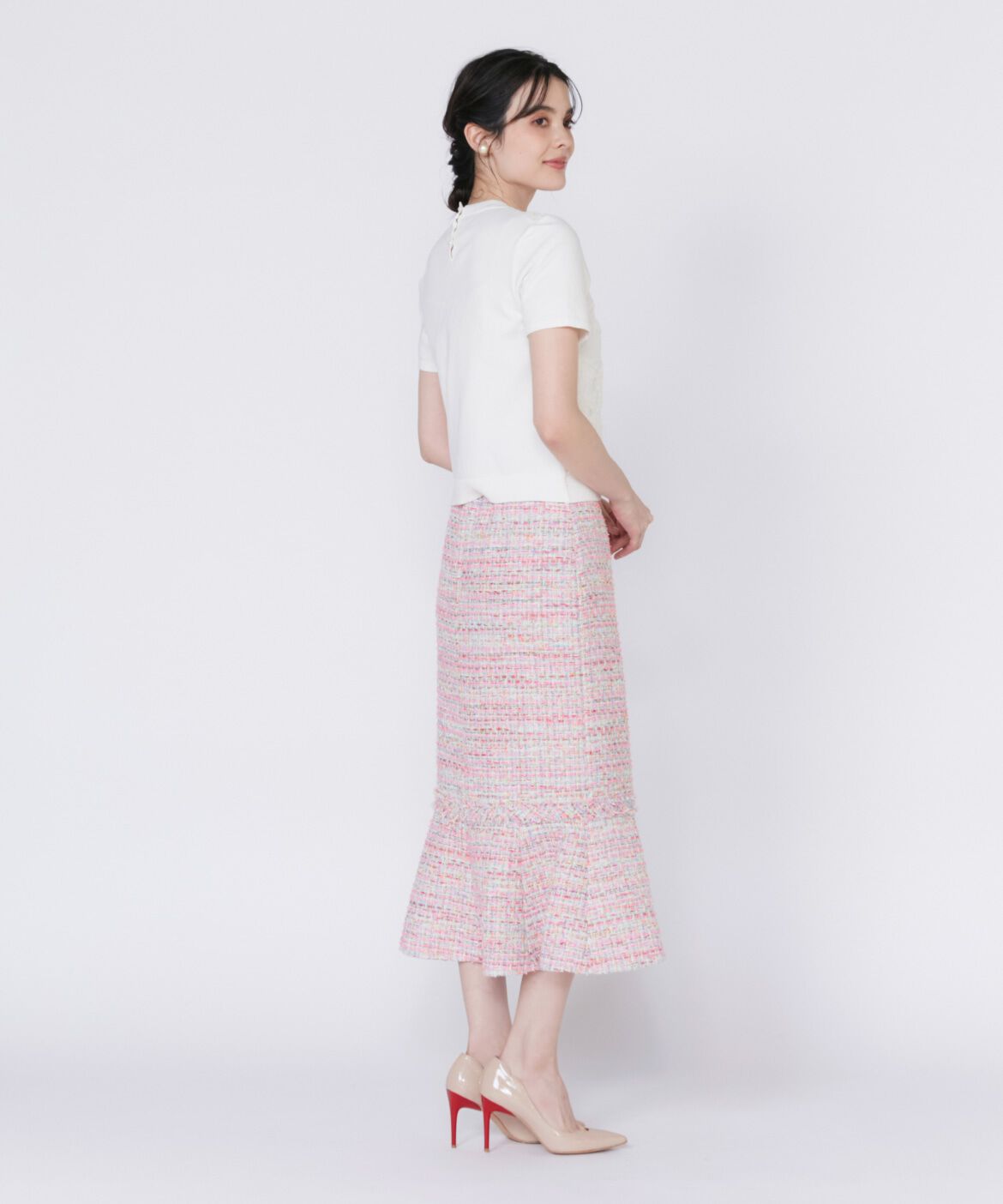 Maglie le cassetto「《大きいサイズ》3D刺繍レースプルオーバー《Maglie White》」|ニット・セーター|