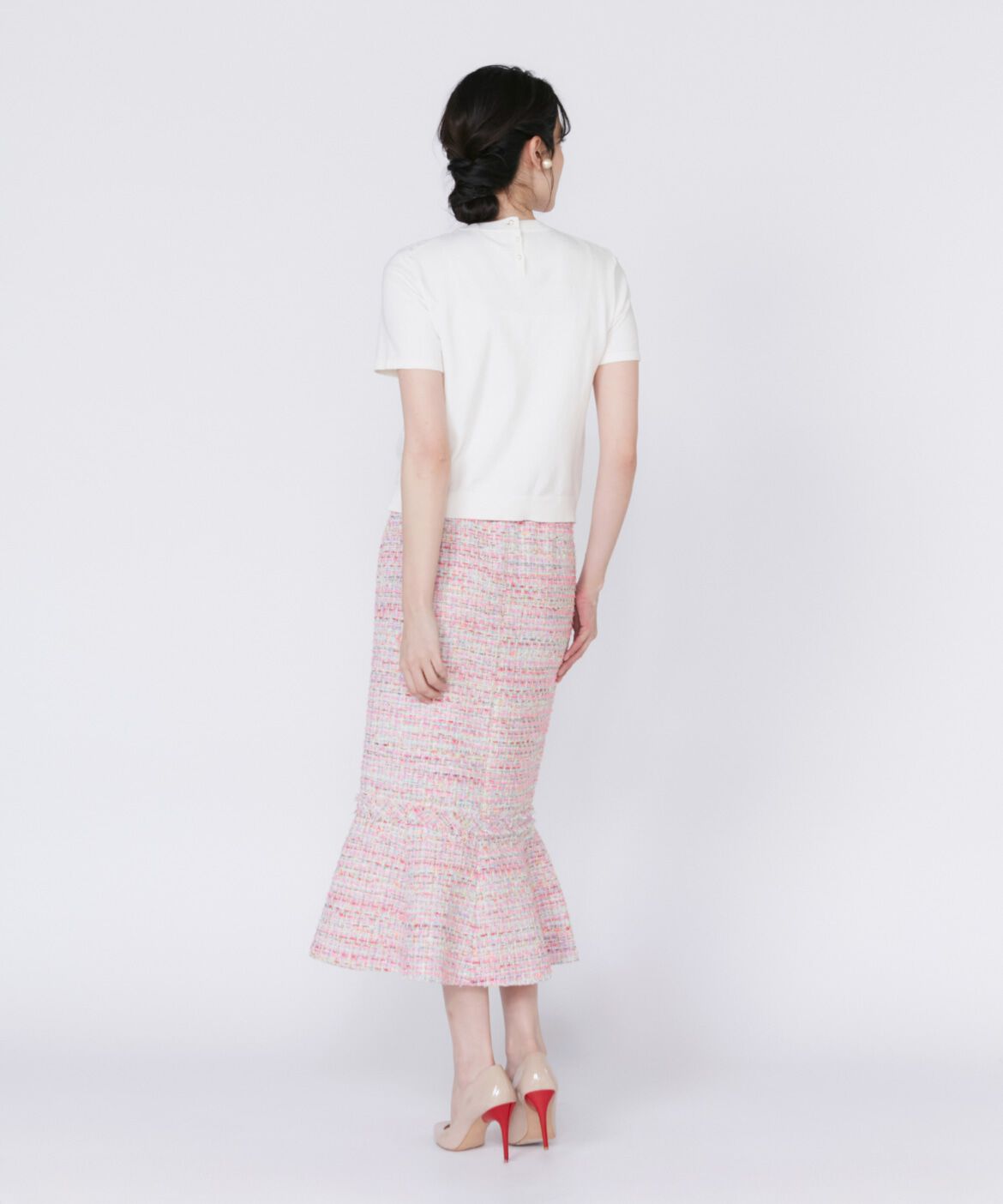 Maglie le cassetto「《大きいサイズ》3D刺繍レースプルオーバー《Maglie White》」|ニット・セーター|