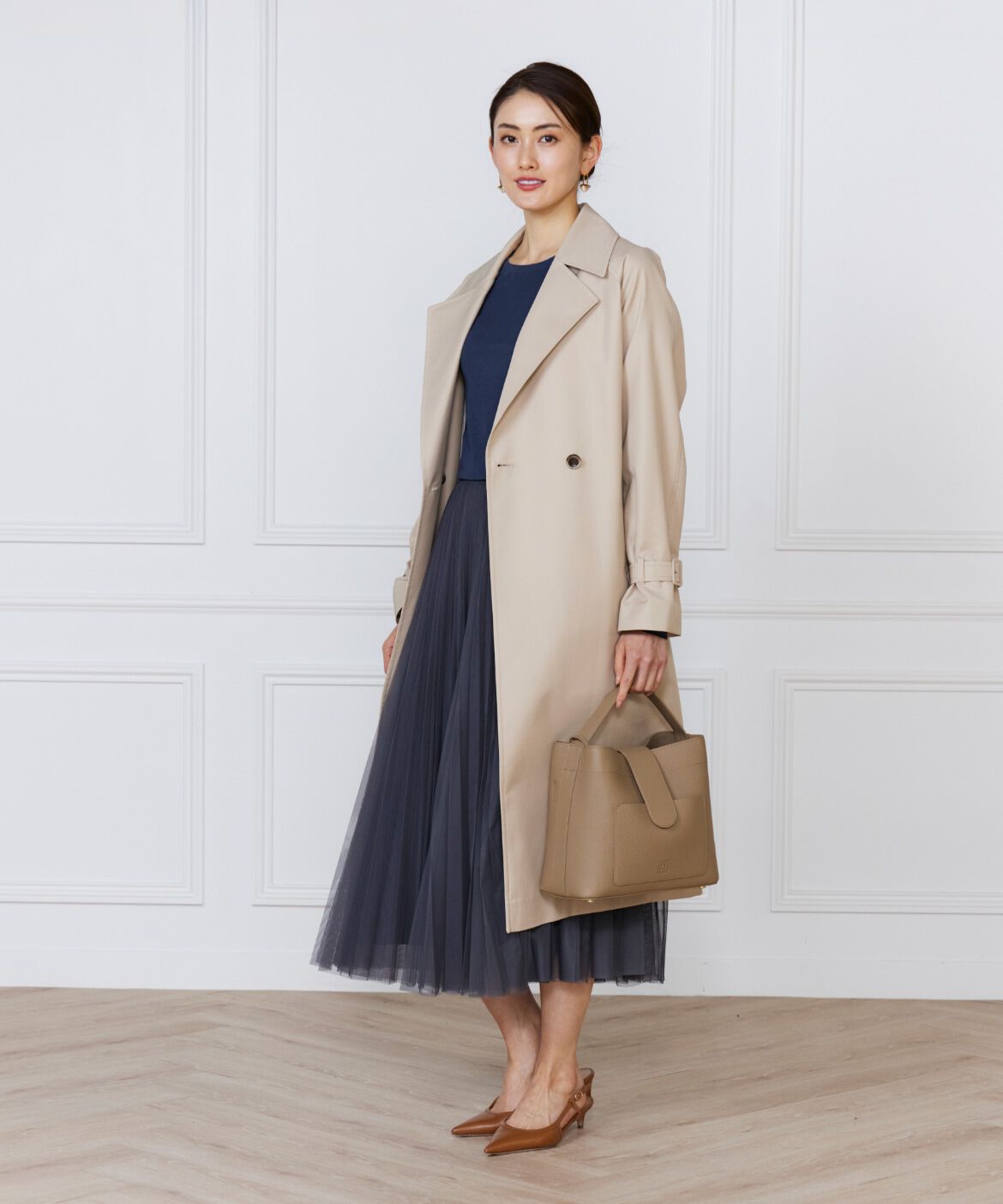 INED「《大きいサイズ》クルーネックロングスリーブカットソー」|Tシャツ・カットソー|