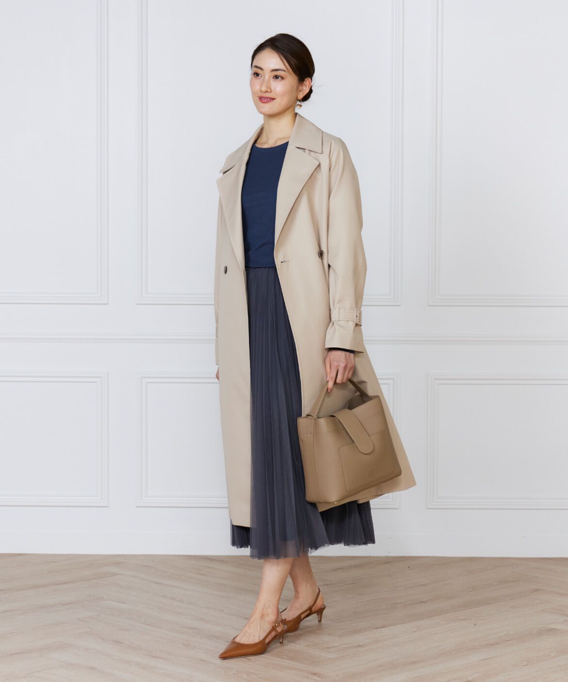 INED「《大きいサイズ》クルーネックロングスリーブカットソー」|Tシャツ・カットソー|