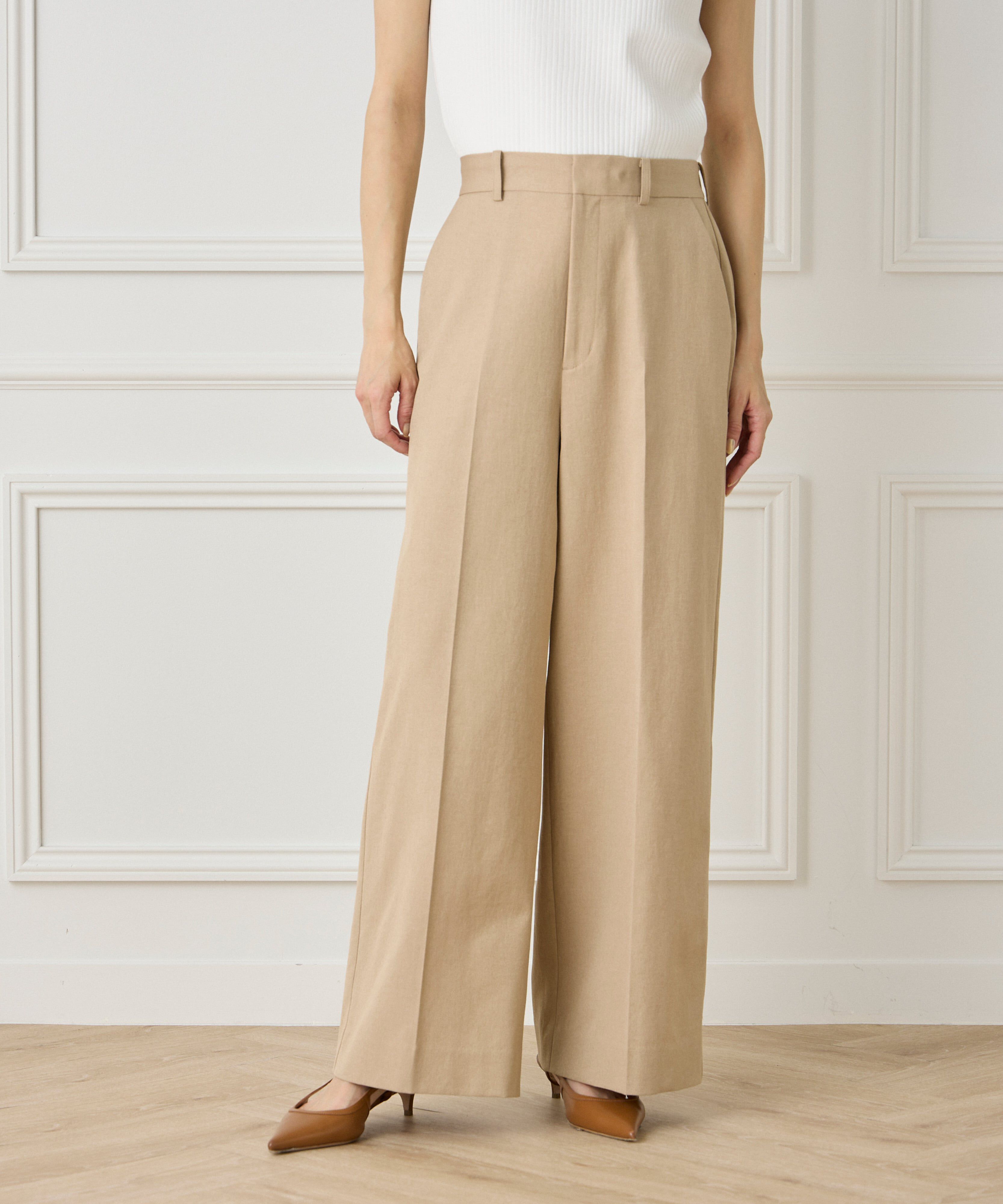 INED「綿麻セミワイドパンツ」|その他|