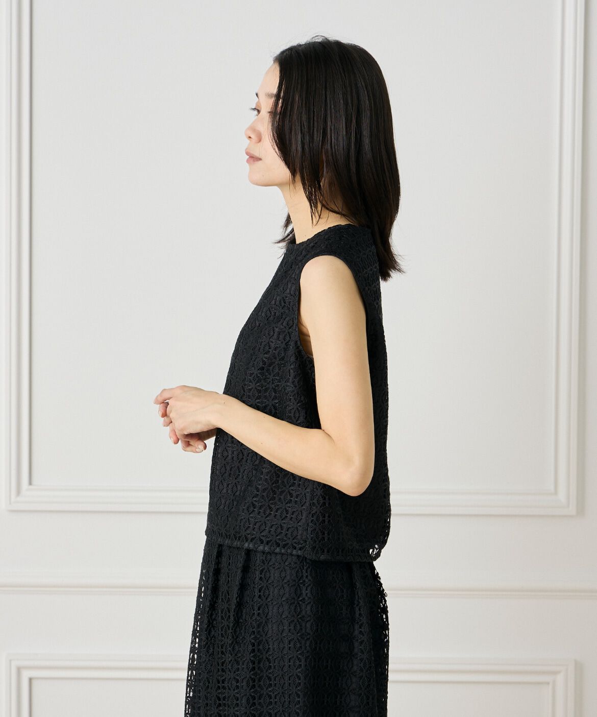 INED「ノースリーブレースブラウス」|シャツ・ブラウス|